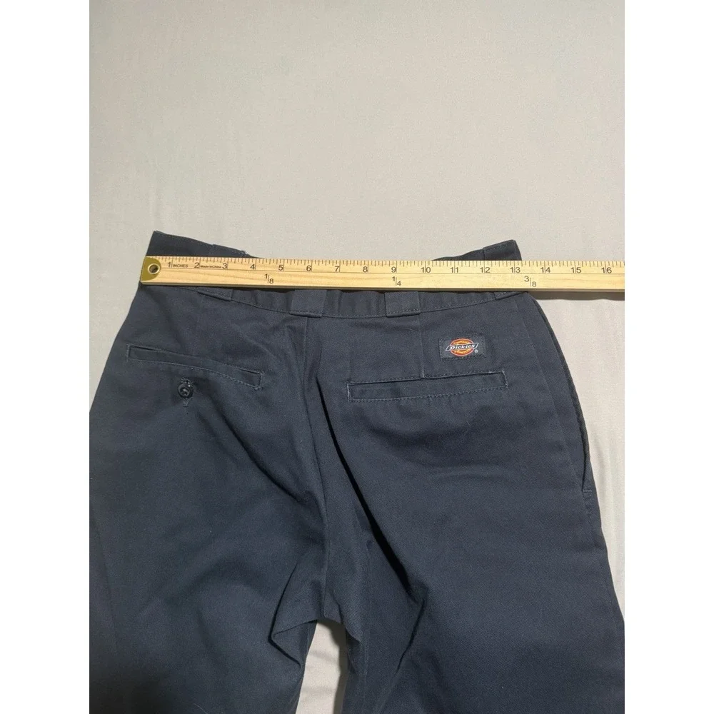 dickies 874 original fit, zip clasp fly, blue work pants. chinos, men's 28x29
